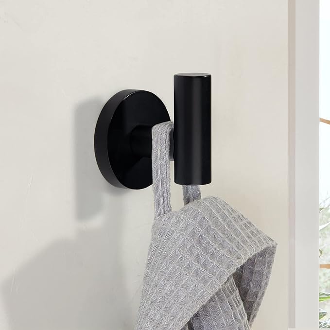 TUNNY 3 Pack Round Bathroom Towel Hooks - Image 3