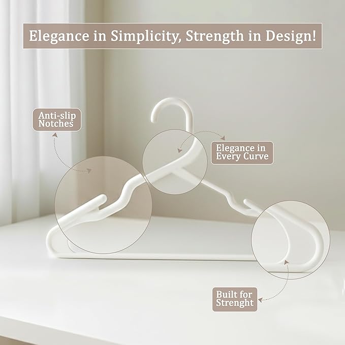 Utopia Home Plastic Hangers 200 Pack - Image 6