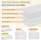 Stone Drying Mat for Kitchen Counter – Quick Dry PU-Coated Diatomaceous Earth - Image 3