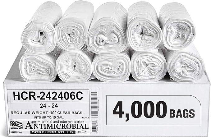 Aluf Plastics High Density Trash Bags, 10 Gallon, 6 Micron, by AlufPlastics