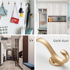 Wall Hooks Over Door Key Towel Coat Hat Purse Hanger Holder Rack Double Hooks - Image 2