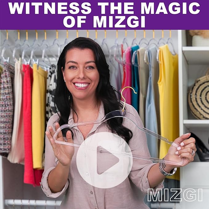 Premium Clear Invisible Acrylic Hangers, 20 Pack Ultra Slim & Space Saving Suit - Image 7