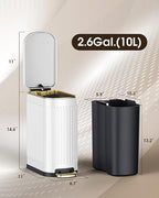 CEROELDA White Bathroom Trash Can - Image 6