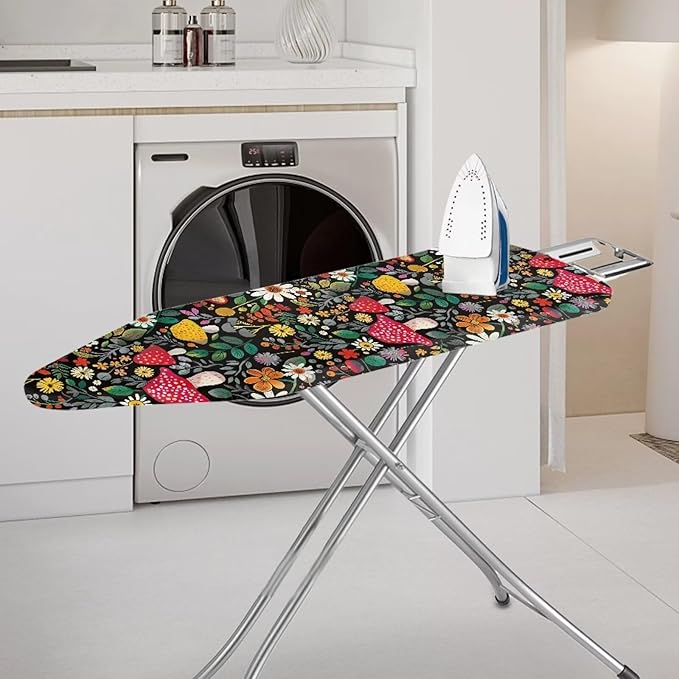 Mushroom Ironing Board Cover and Pad, Floral Ironing Board Cover, Stain - Image 2
