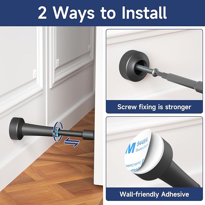 5Pcs Adjustable Door Stopper, 3.07-4.45in Aluminum Door Stoppers - Image 4
