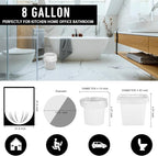 105Counts 8 Gallon Trash Bags, Flexible & Durable Kitchen Garbage Bags - Image 3