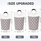 Large Laundry Basket Laundry Hamper Bag Washing Bin Clothes Bag Collapsible Tall - Image 2