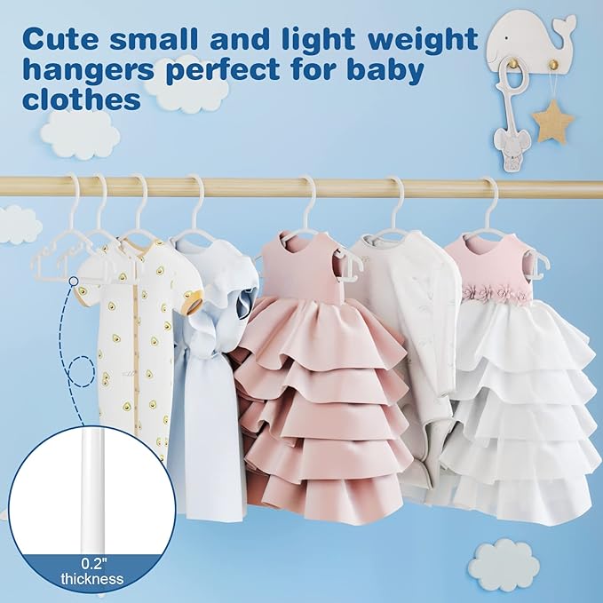 GoodtoU Baby Hangers, 60 Pack Baby Clothes Hangers - Image 5