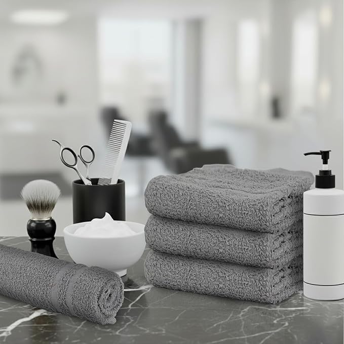 Hand Towels Grey Economy Salon Towels - Image 5