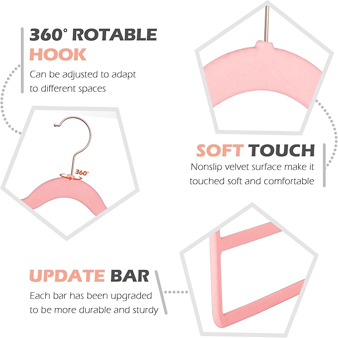 Velvet Pants Clothes Hanger Space Saving Non Slip Pants Shorts Hanger, - Image 5