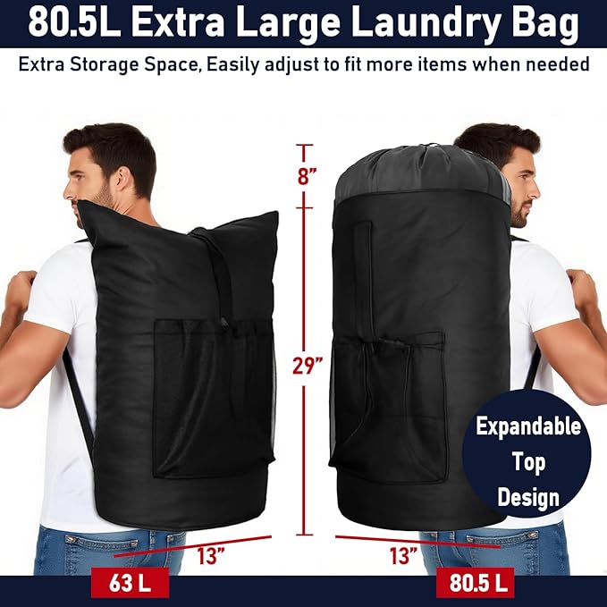 Laundry Bag Backpack Extra Large Travel Laundry Bags - Image 2