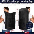 Laundry Bag Backpack Extra Large Travel Laundry Bags - Image 2