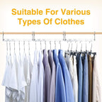 HOUSE DAY 10.5 Inch Closet Space Saving Wardrobe Clothing Magic Hangers - Image 6