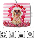 Valentine's Day Dog Dish Drying Mat - Image 2