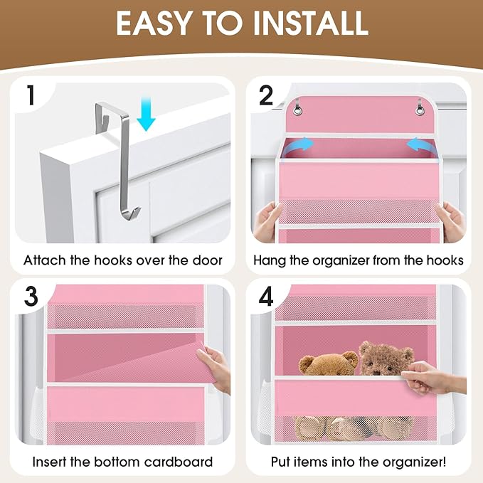 2 Pack Over The Door Organizer Hanging Storage Organizers - Image 3