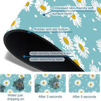 Cute Daisy Sink Faucet Absorbing Mat White Daisies Super Absorbent Fast Drying - Image 3