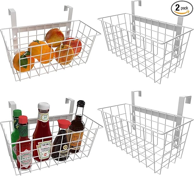 MaraFansie Basket with Hook, Grid Storage Basket, Over the Cabinet Door by MakeStorageMoreFun