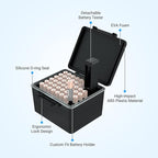 JJC AAA Battery Hard Case with Detachable Tester Checker, 44 Slots AAA Battery - Image 5