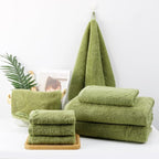 SEMAXE Sage Green Bath Towel Set, 100% Cotton Bathroom Towels - Image 9