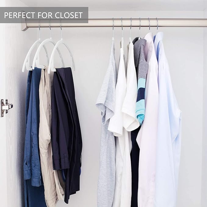 MIZGI Premium Velvet Hangers 50 Pack Heavyduty- Non Slip No Shoulder Bump Suit - Image 7