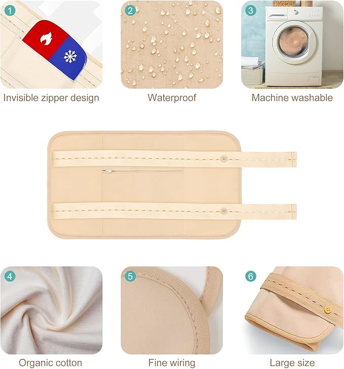 4 Pcs Castor Oil Pack Wrap Organic Cotton - Image 4