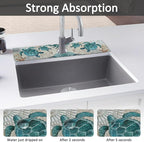 24" X 5.5" Kitchen Sink Splash Guard Faucet Mat Sea Turtles Super Absorbent - Image 3
