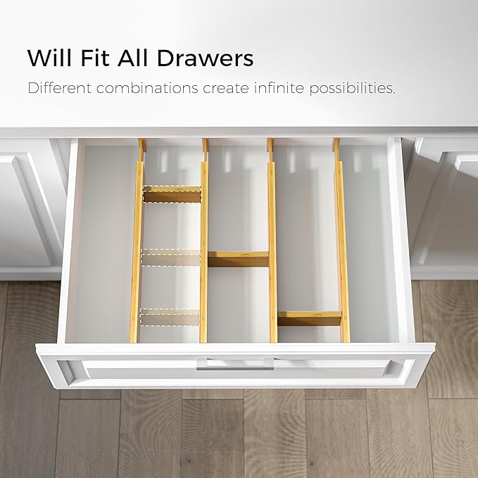 Adjustable Bamboo Drawer Dividers - Image 6