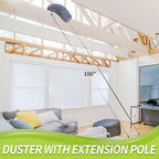 Duster with Extension Pole for Cleaning, Cleaning Supplies for Housekeeping - Image 2
