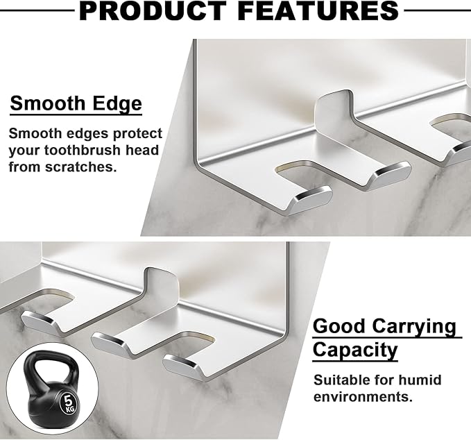 Electric Toothbrush Head Holder, Toothbrush Holders Wall Mounted, Electric - Image 7