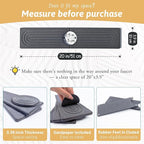 Diatomite Sink Mat around Faucet, Instant Dry Stone Sink Tray Cleaning Tools - Image 2
