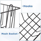 8Pcs Wire Basket, Grid Panel Hanging Wire Baskets, - Image 5