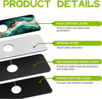 Emerald and Gold Marble Texture Kitchen Sink Splash Guard Faucet Mat Super - Image 4