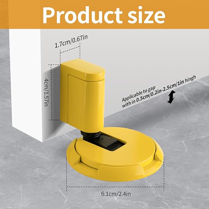 Bak Bo Windproof Door Stoppers 2 Pack Adjustable Bottom of Door Holder Indoor - Image 4