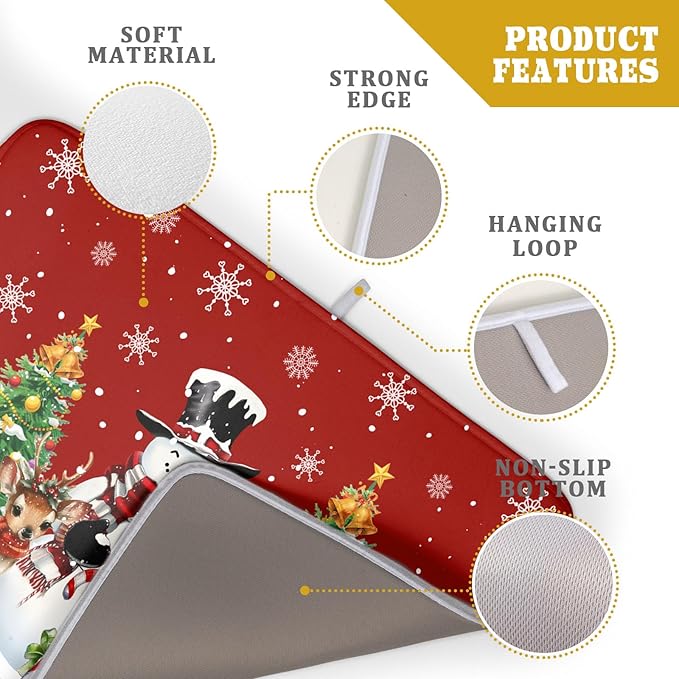 Christmas Snowman Dish Drying Mat - Image 4
