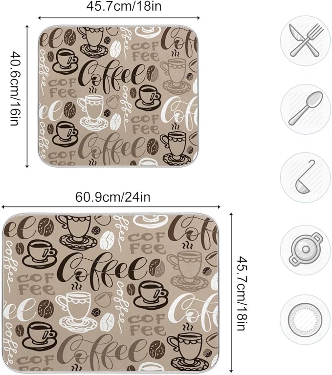 Brown Coffee Dish Drying Mat - Image 4