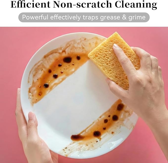 6 Pcs Kitchen Sponges for Dishes Cleaning, Non Scratch for Non Stick Cookware - Image 5