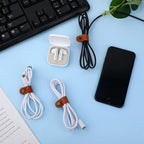 10pcs Leather Cord Organizer Straps Travel Cord Leather Snap Brown PU Phone - Image 7