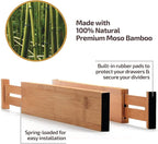 6 Pack Bamboo Drawer Dividers - Image 8