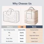 DIMJ Comforter Storage Bag - 120L Large Blanket Storage Compression Bags - Image 3