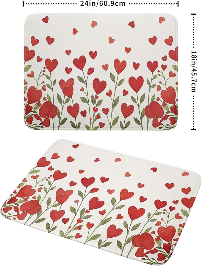 Valentine's Day Dish Drying Mat 18 x 24 Inch - Image 2