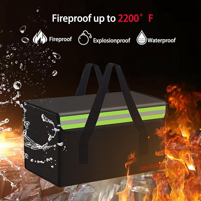 Lipo Battery Safe Bag Large Capatity Fireproof Bag - Image 5