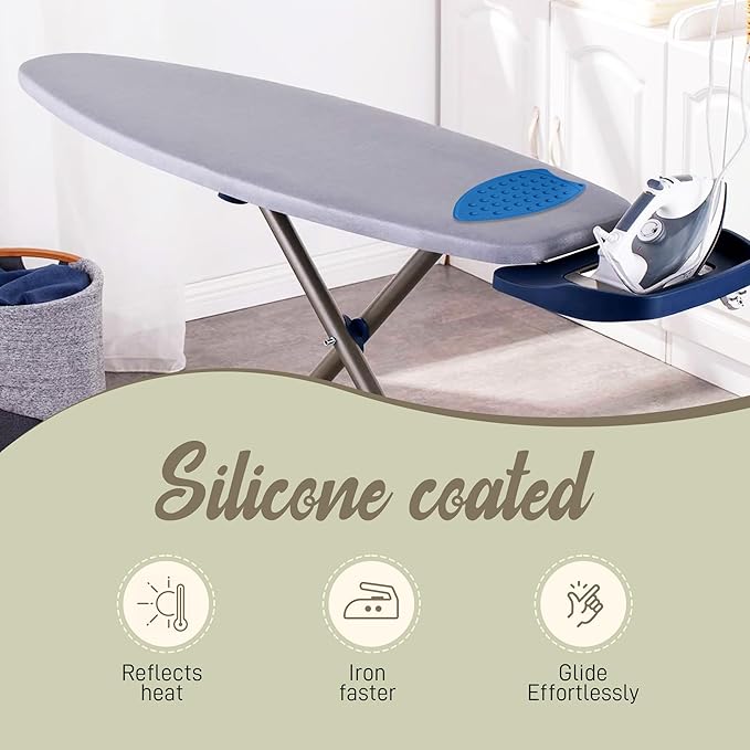 Full Size Ironing Board Cover and Pad 15x54 w/ Silicone Mat | Polyester Cotton - Image 7