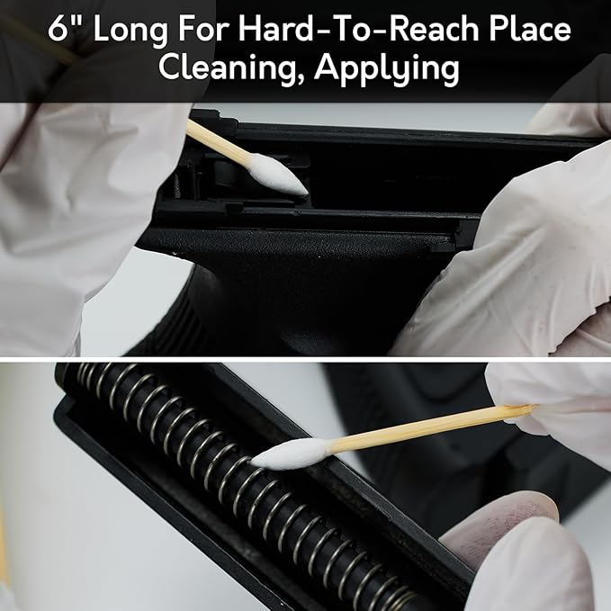 500PCS 6" Gun Cleaning Swabs in Storage Box - Image 7
