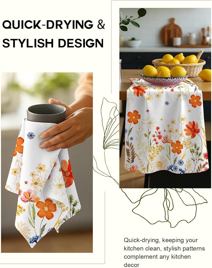 Flour Sack Kitchen Towels Set of 2-18x26 Cotton Dish Towels - Image 4
