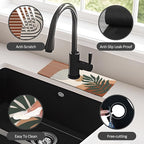 2PCS 15" X 5.5" Kitchen Sink Splash Guard Faucet Mat Boho Super Absorbent Fast - Image 6