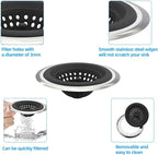 Mi hogar Sink Drain Strainer 2 Pack, 4.5” Wide Rim Silicone Kitchen Sink - Image 5
