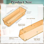 Maitys 12 Pcs Clear Drawer Organizer 9 x 3 x 2 Inches Plastic Rectangle Trays - Image 2