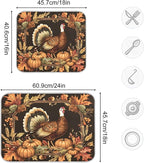 Thanksgiving Turkey Pumpkin Dish Drying Mat - Image 3
