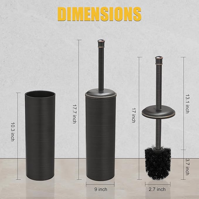 BESy Toilet Brush and Holder, Toilet Cleaner Bowl Set - Image 9