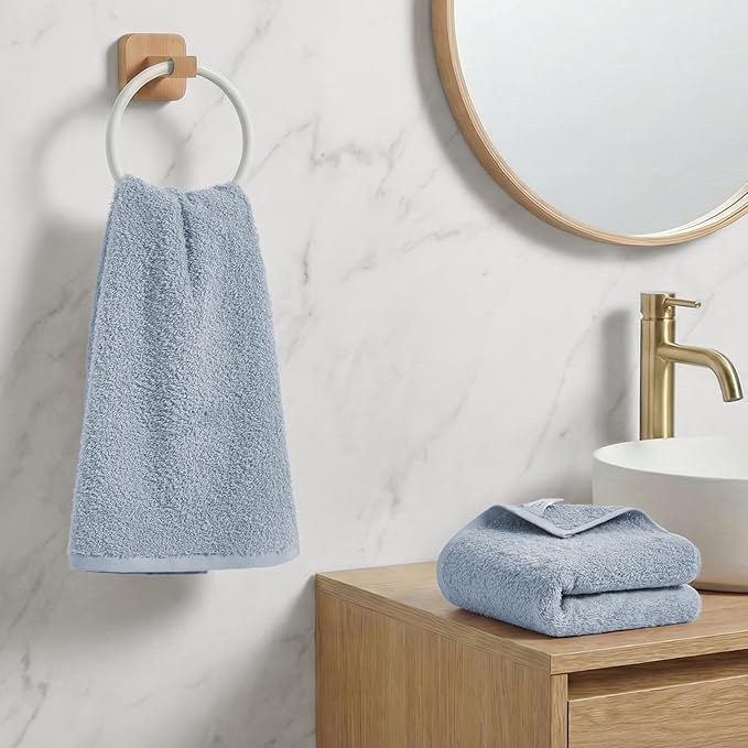 REDKISS 2-Pack Luxury Hand Towels, 16x32 Inch 450 GSM 100% Cotton, Super Soft - Image 6